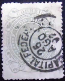 Selo postal do Brasil de 1890 Cruzeiro do Sul 20