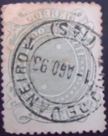 Selo postal do Brasil de 1890 Cruzeiro 50 U