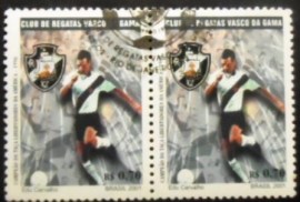 Par de selos postais do Brasil de 2001 C.R. Vasco da Gama