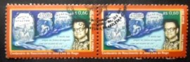 Par de selos do Brasil de 2001 José Lins do Rego