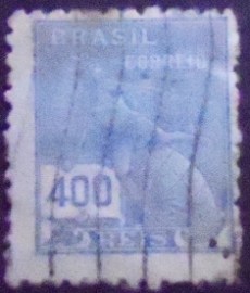 Selo postal do Brasil 1941 Mercúrio e Globo  400