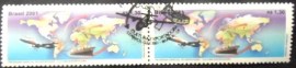 Par de selos do Brasil de 2001 Cultura Exportadora