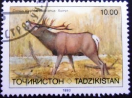 Selo postal do Tadjiquistão de 1993 Bactrian Deer