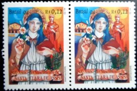 Par de selos postais do Brasil de 1994 Santa Clara
