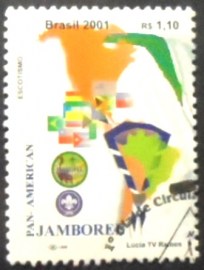 Selo postal do Brasil de 2001 Mapa MCC