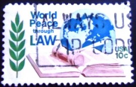 Selo postal dos Estados Unidos de 1975 World Peace through Law Issue