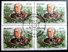 Quadra de selos postais do Brasil de 2003 Duque de Caxias