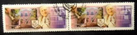 Par de selos postais do Brasil de 2000 Gilberto Freire
