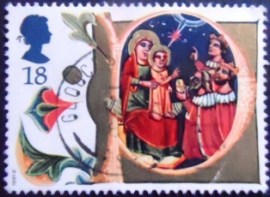 Selo postal do Reino Unido de 1991 Adoration of Magi