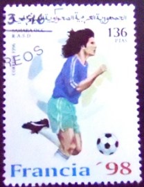 Selo postal do Sahara Ocidental de 1996 Soccer France 98