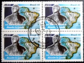 Quadra de selos postais do Brasil de 1995 Alexandre de Gusmão