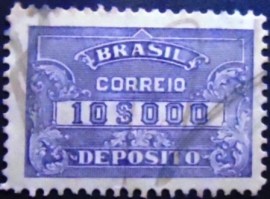 Selo Depósito do Brasil de 1920 10$ D19