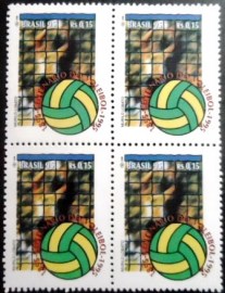 Quadra de selos postais do Brasil de 1995 Voleibol