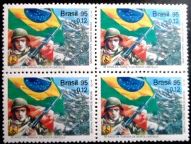 Quadra de selos postais do Brasil de 1995 Monte Castelo