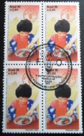 Quadra de selos postais do Brasil de 1995 FAO