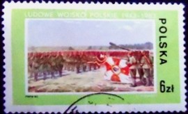 Selo postal da Polônia de 1983 Troop Formation
