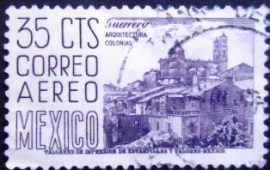 Selo postal do México de 1954 Church Santa Prisca