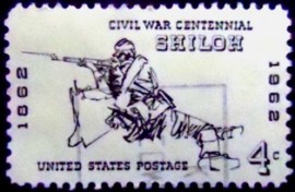 Selo postal dos Estados Unidos de 1962 Battle of Shiloh 1862