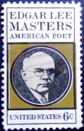 Selo postal dos Estados Unidos de 1970 Edgar Lee Masters