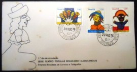 FDC Oficial do Brasil de 1977 Mamulengos