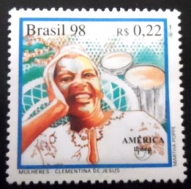 Selo postal do Brasil de 1998 Clementina de Jesus