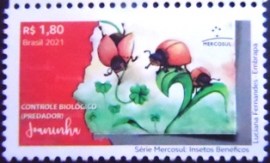 Selo postal do Brasil de 2021 Joaninha