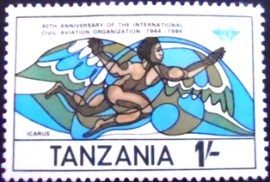 Selo postal da Tanzânia de 1984 Icarus