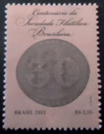Selo postal do Brasil de 2011 Sociedade Filatélica Brasileira