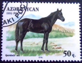 Selo postal do Azerbaijão de 1993 Qarabair Horse