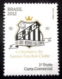 Selo postal do Brasil de 2011 Santos F. C.