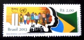 Selo postal do Brasil de 2013 Discriminação Racial