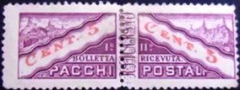 Par de selos de San Marino de 1945 Pacchi Postali 5