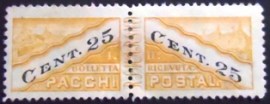Par de selos de San Marino de 1945 Pacchi Postali 25