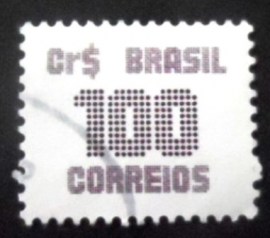 Selo postal do Brasil de 1985 Tipo Cifra Cr$ 100 - 634 U