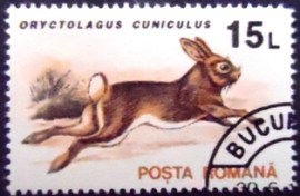Selo postal da Romênia de 1993 European Rabbit