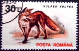 Selo postal da Romênia de 1993 Red Fox