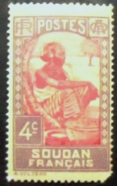 Selo postal do Sudão Frances de 1931 Sudanese Woman 4