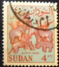 Selo postal do Sudão de 1962 Native Animals