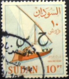 Selo postal do Sudão de 1962 Sailboat