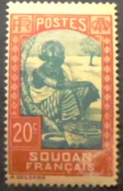 Selo postal do Sudão Frances de 1931 Sudanese Woman