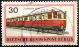 Selo postal da Alemanha Berlim de 1971 City railway 1932