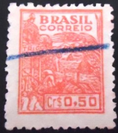 Selo postal do Brasil de 1949 Trigo 50