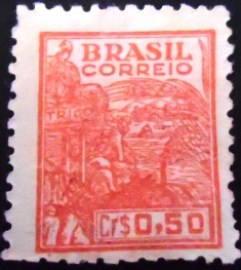 Selo postal do Brasil de 1949 Trigo 50