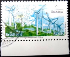 Selo postal do Brasil de 2012 Energia Eólica
