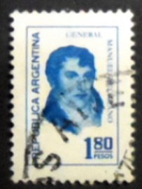 Selo postal da Argentina de 1975 General Manuel Belgrano