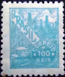Selo postal do Brasil 1942 Petróleo 100 U
