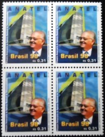 Quadra de selos postais do Brasil de 1988 ANATEL