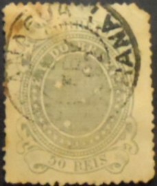Selo postal do Brasil de 1890 Cruzeiro do Sul