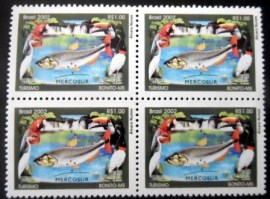 Quadra de selos postais do Brasil de 2002 Rio Bonito