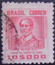 Selo postal do Brasil de 1941 Conde de Porto Alegre